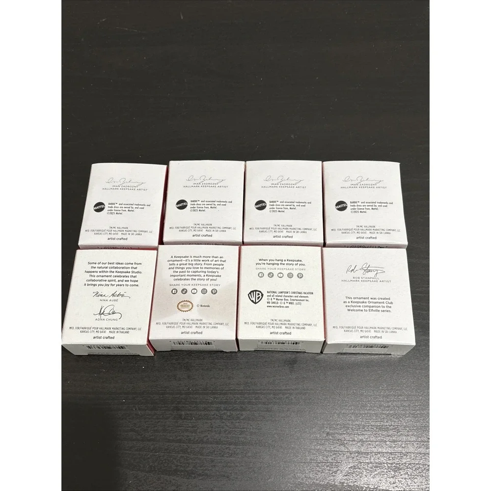 Hallmark LOT OF 8 KEEPSAKE SERIES MINI Christmas ORNAMENTS NIB 2025 Duplicates